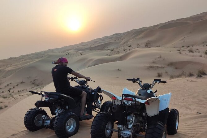 1 hour Quad Biking Experience with pick and drop - Reaching the Deep Desert Near Sweihan