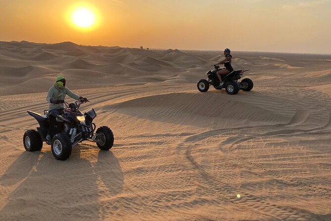 1 hour Quad Biking Experience with pick and drop - One Hour of Sand, Dunes, Farms, and Camels