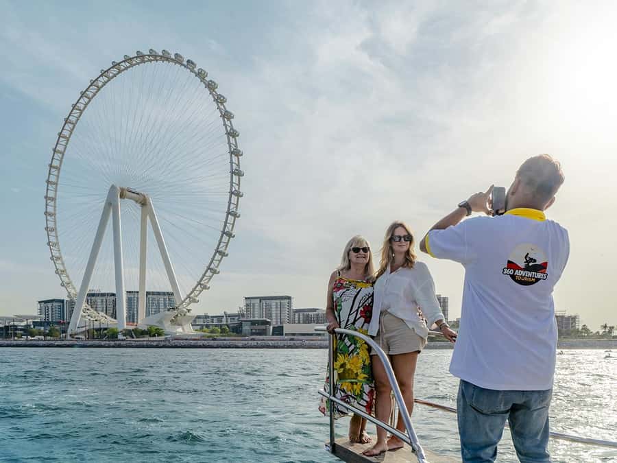 2-Day City Tour: Dubai & Abu Dhabi + Yacht Experience - Dubai’s famous buildings from the road