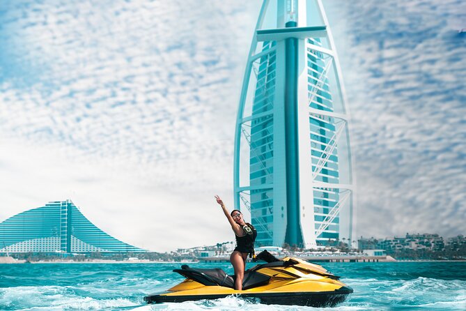 24 Karat Gold Jet Ski Adventure with Burj Khalifa View - Skyline views from the Jumeirah coast