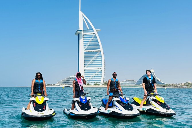 30Min Dubai Jet Ski Tour of Burj Al Arab with Free Ice Cream - Riding toward the sail-shaped Burj Al Arab