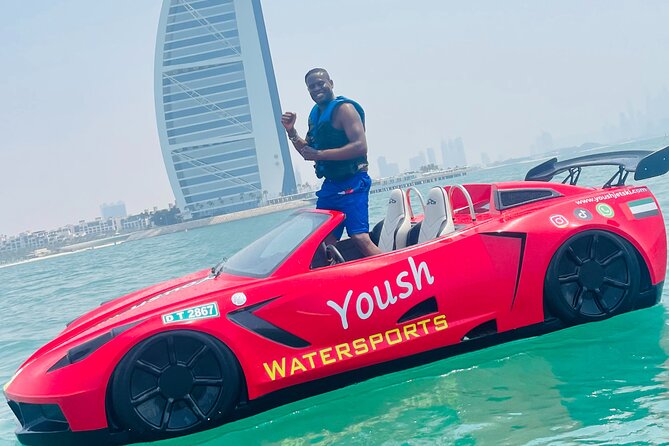 30Min Jetcar Dubai with Burj Al Arab Views-Free Ice Cream - The run through the marina toward Burj Al Arab