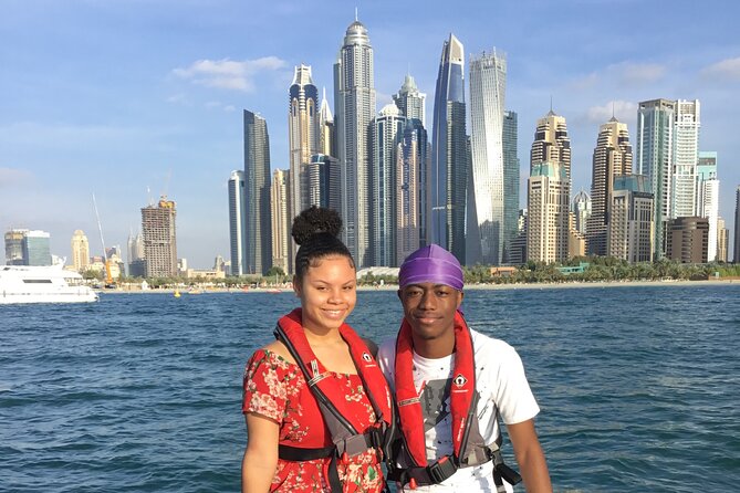 90-Min Speed Boat: Burj Al Arab, Atlantis, Ain Dubai & Ice Cream! - Along Palm Jumeirah toward Atlantis