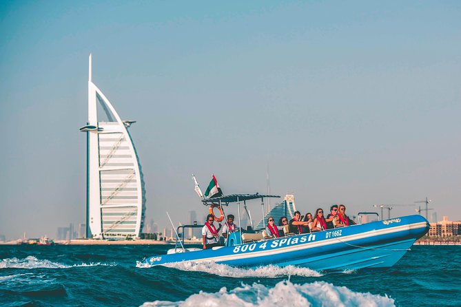 90 Minutes Speedboat Tour Dubai Marina, Burj Al Arab and Atlantis - Palm Jumeirah at speed