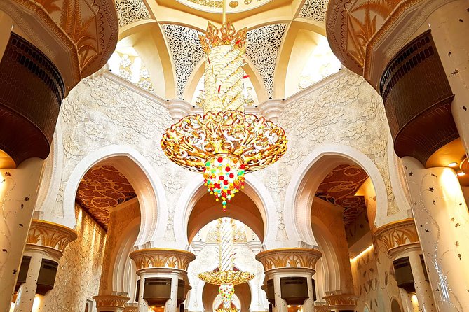 Abu Dhabi City Tour with Louvre Museum from Dubai Small Group - Sheikh Zayed Grand Mosque: give this stop your full attention