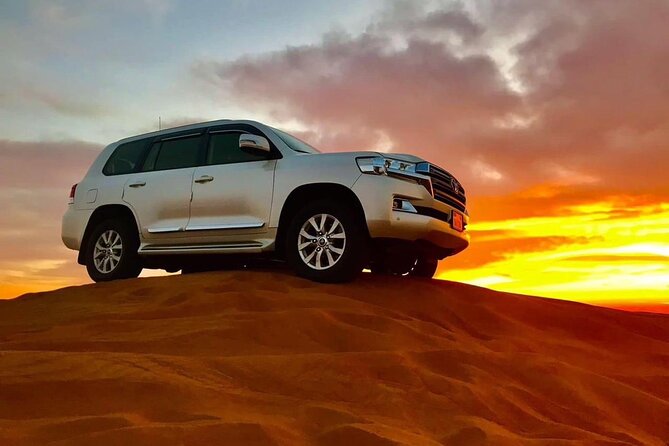 Abu Dhabi Desert Safari BBQ Dinner Live Shows Pick & Drop More - BBQ buffet dinner under the evening sky