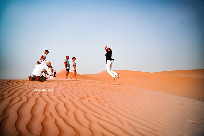 Abu Dhabi Evening Desert Safari BBQ, Camel Ride, Entertainments - Sandboarding and optional quad biking