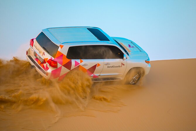 Abu Dhabi Evening Desert Safari - Dune bashing Camel ride and BBQ - What dune bashing feels like in the Land Cruiser