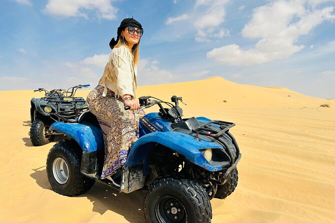 Abu Dhabi: Evening Desert Safari with Camel Ride, BBQ & Live Show - Dune bashing before sunset