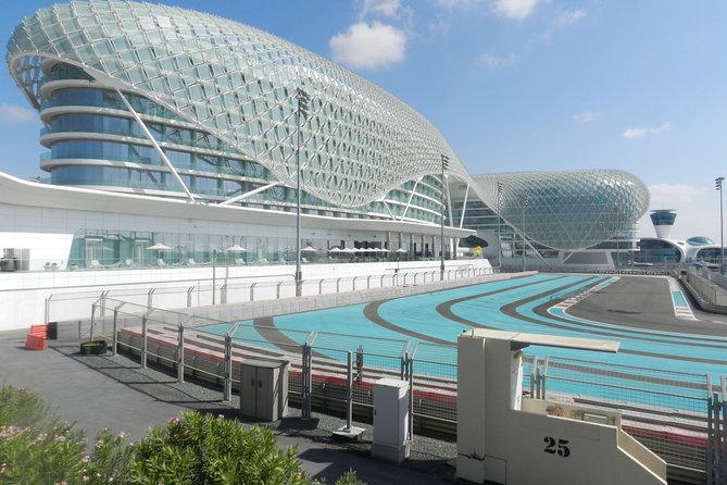 Abu Dhabi Sheikh Zayed Mosque tour Ferrari world outside visit - Ferrari World from the outside