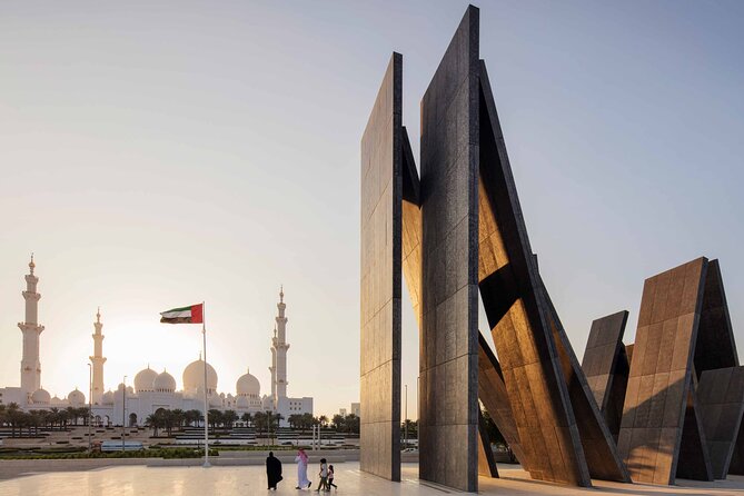 Abu Dhabi Tour with Sheikh Zayed Grand Mosque & BAPS Hindu Mandir - Emirates Palace and Etihad Towers from the road