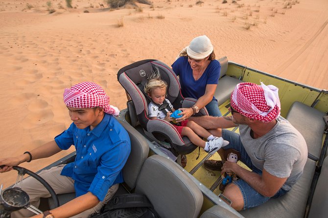 Authentic Safari in Vintage Land Rover with Traditional Dinner - The torch-lit camp and its Emirati welcome