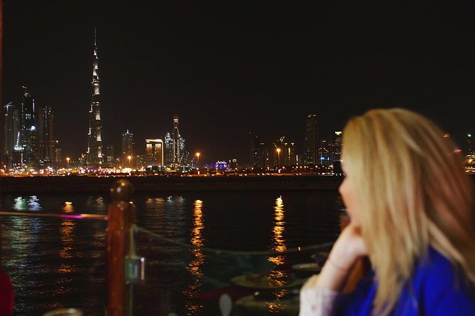 Buffet Dinner Cruise on New Dubai Canal - The waterfall bridge and Burj Khalifa views