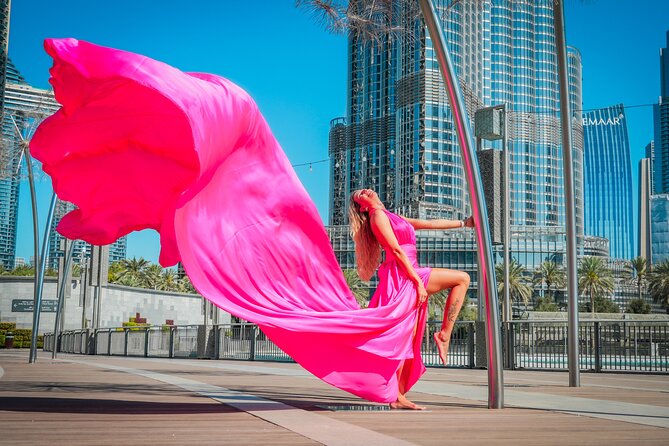 Burj Khalifa Flying Dress Instagram Videography Shoot - The one-hour schedule rewards preparation