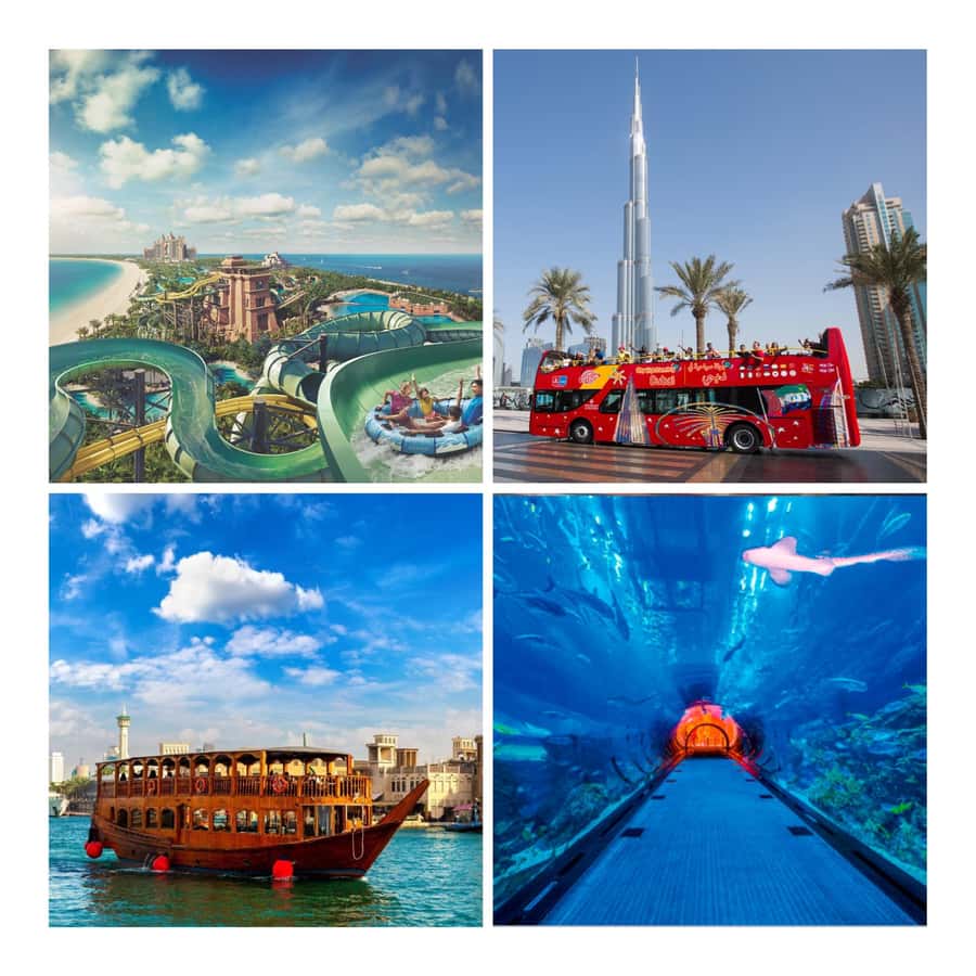 City Sightseeing Dubai HOHO Bus Tour, Aquaventure & More - Red Route: from Burj Khalifa to Old Dubai
