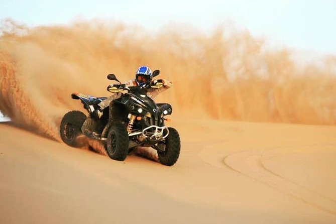 Desert 4x4 Safari, Complimentary ATV ride, Camel Ride, BBQ Dinner & Live Shows - Sunset, Arabic coffee, and the fortress-style camp