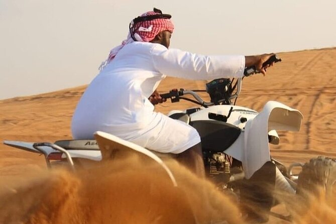 Desert Safari Adventure Hotel Transfer Camel Ride with Quadbike - Sunset photography and Arabic dress pictures