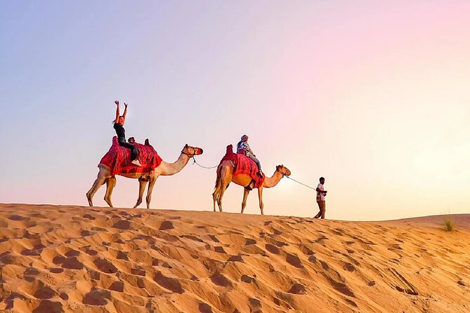 Desert Safari Dubai Sand Bashing, Camel Ride, Shows, Live BBQ - Camel riding and the desert camp