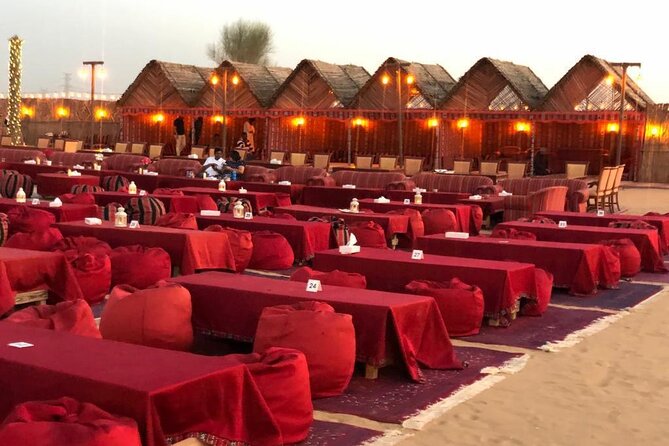 Desert Safari Dubai with BBQ Dinner & Camel Ride - The Bedouin-style camp shifts the mood