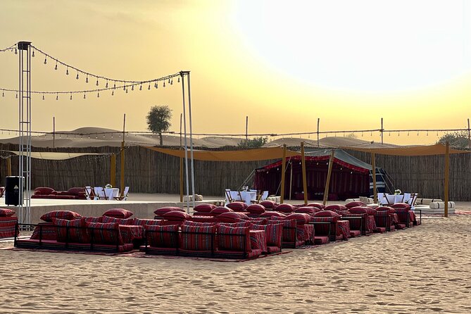 Desert Safari Dubai with BBQ - dinner, Sandboarding - A Bedouin-style camp with several short activities