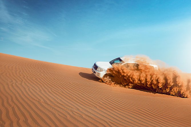 Desert Safari Dubai with Dune Bashing, Sandboarding, Camel Ride, 5 Shows, Dinner - Leaving Dubai for the Al Awir dunes