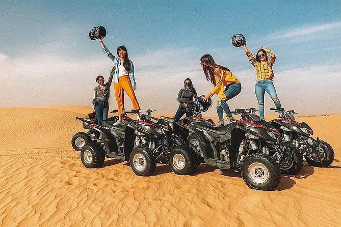 Desert Safari Red Dunes with Camel Ride, Sandboard, BBQ and Shows - Tanoura, Belly Dance, and Fire Shows