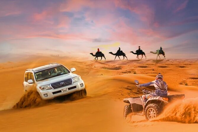 Desert Safari with Camel Riding and BBQ Dinner - Red Dunes, Fast Wheels, and a Six-Hour Evening