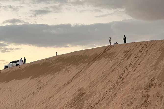 Desert Safari with Dune Bashing and Camel Ride plus Sand Boarding - Henna, falcon photos, and traditional dress add cultural context