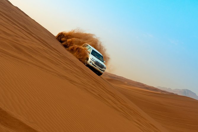 Desert Safari with Entertainment & BBQ Dinner-Heritage Camp - Dune bashing across red dunes
