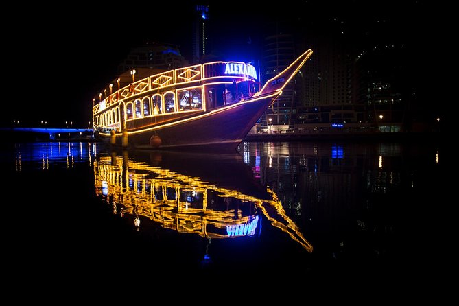 Dinner Cruise in Dubai Marina onboard Alexandra Dhow - Boarding Dhow Alexandra and choosing your seat