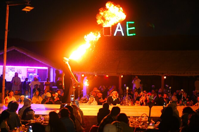 Dinner in the Desert with Traditional Show & Optional Activities - Belly dancing, tanoura, and the fire show