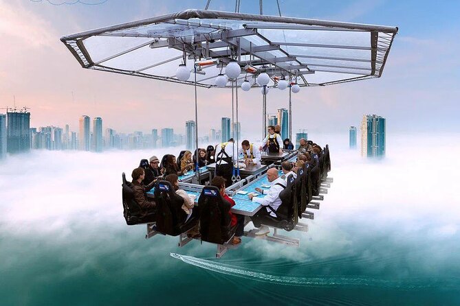 Dinner in the Sky with Optional Private Transfers - Eating above Skydive Dubai