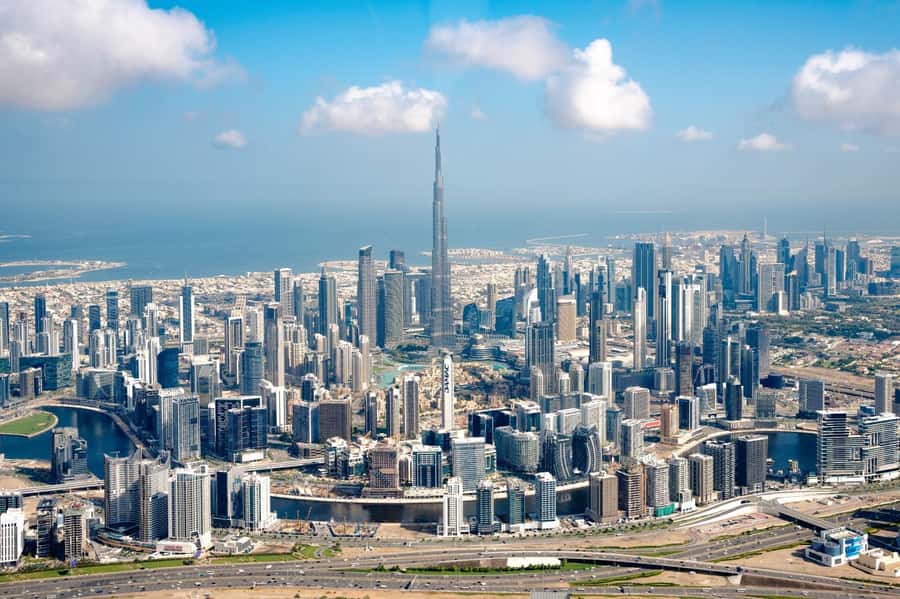 Dubai: 12-Min Helicopter Adventure Above The Palm - Seeing Downtown Dubai from the helicopter