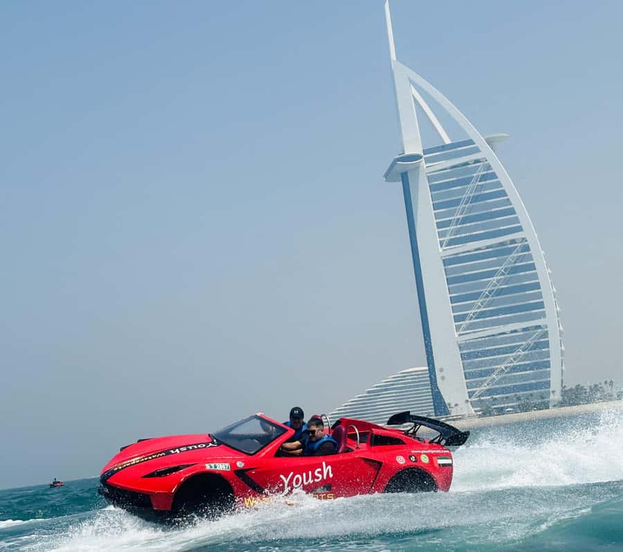 Dubai: 30-Minute Jet Car Tour of Burj Al Arab with Ice Cream - The first run through the marina