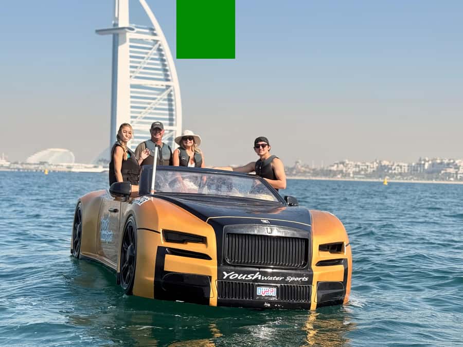 Dubai: 30-Minute Jet Car Tour of Burj Al Arab with Ice Cream - Passing Burj Al Arab and heading toward open water
