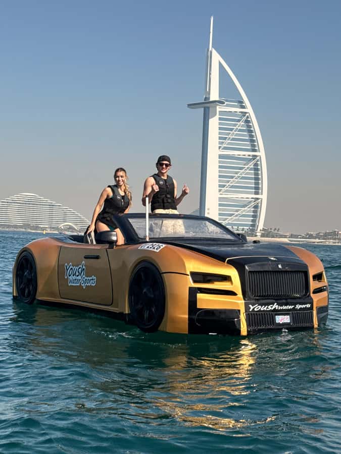 Dubai: 30-Minute Jet Car Tour of Burj Al Arab with Ice Cream - Palm views, Sheik Island, and the yacht route