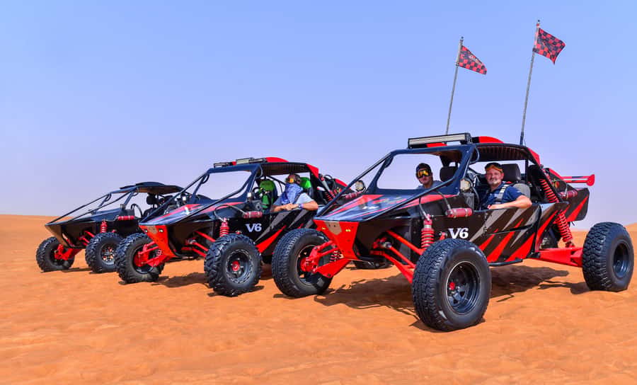 Dubai: 3000cc V6 Dune Buggy & Sandboarding -Private Tour - From Dubai pickup to Lahbab’s red sand