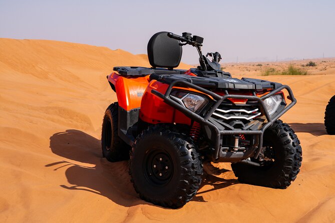 Dubai 4-5 hours Private Quad Bike Tour, Camel Ride and Softdrinks - Red dunes, open space, and a proper half-day outing