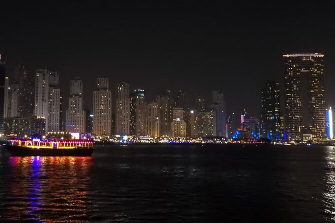 Dubai 5 Star Marina Dhow Cruise Dinner with Transfers - Upper deck or air-conditioned lower deck