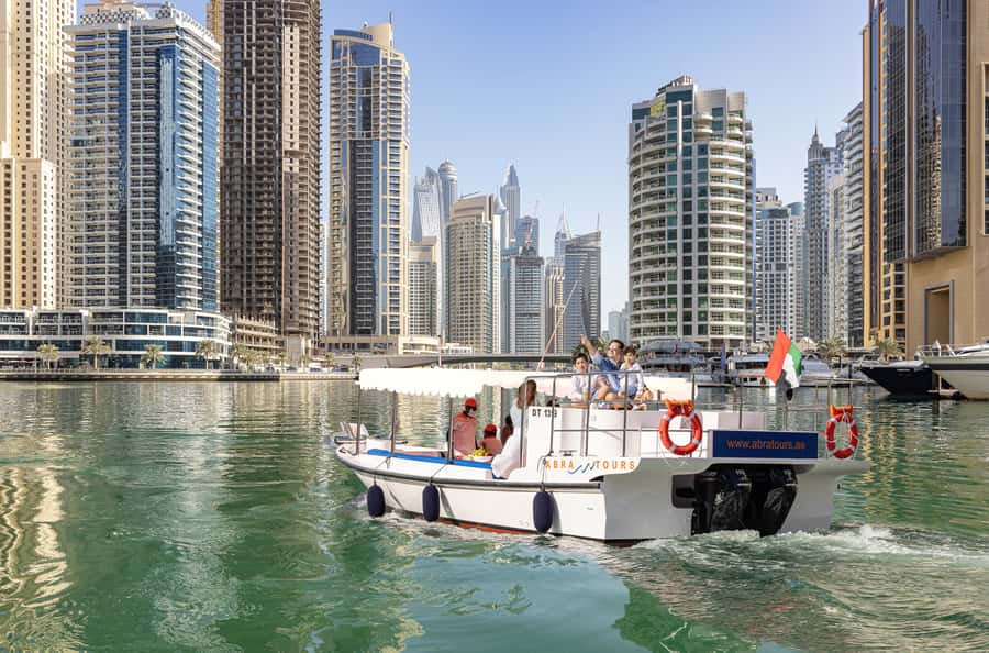 Dubai: Abra Boat Tour in Dubai Marina, Ain Dubai, JBR - Dubai Harbour: the opening stretch