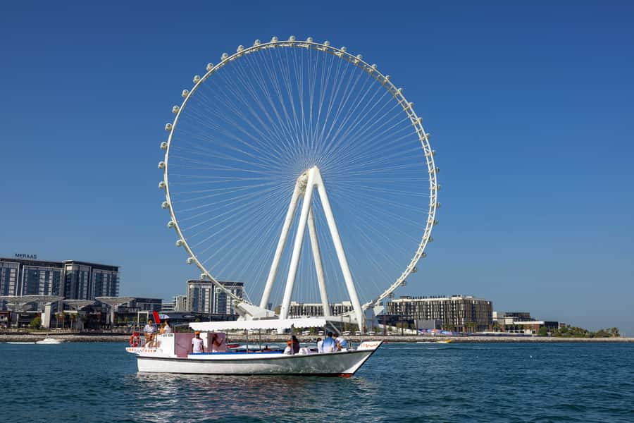 Dubai: Abra Boat Tour in Dubai Marina, Ain Dubai, JBR - Ain Dubai, the best photo stop