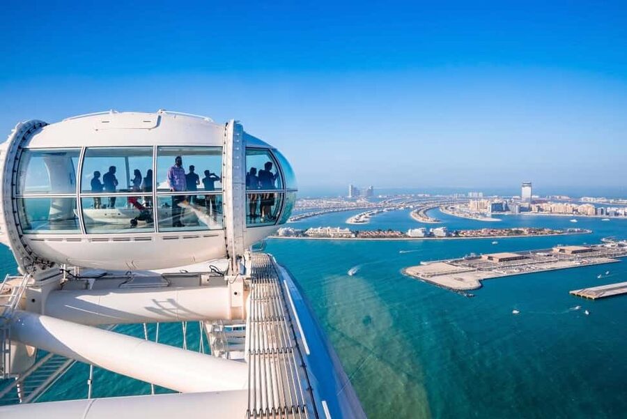 Dubai: Ain Dubai Wheel, Blue Mosque & Half-Day Guided Tour - Finishing above Bluewaters Island at Ain Dubai