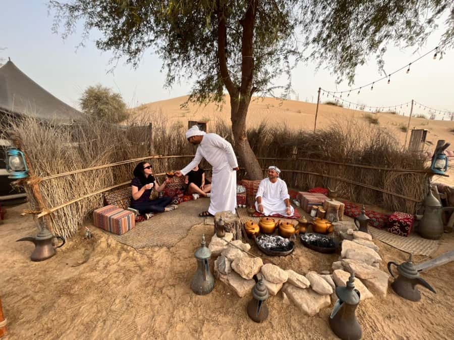 Dubai: Al Marmoom and Al Qudra Lakes Guided Tour with Dinner - Telescope stargazing after dark