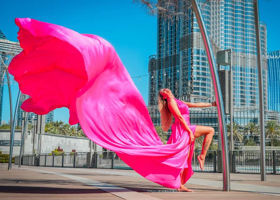 Dubai: Burj Khalifa Flying Dress Videography Shoot - What the finished package includes