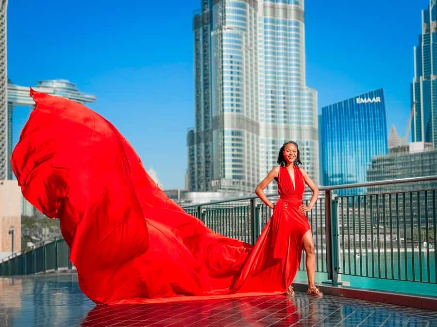 Dubai: Burj Khalifa Flying Dress Videography Shoot - Timing, communication, and practical risks