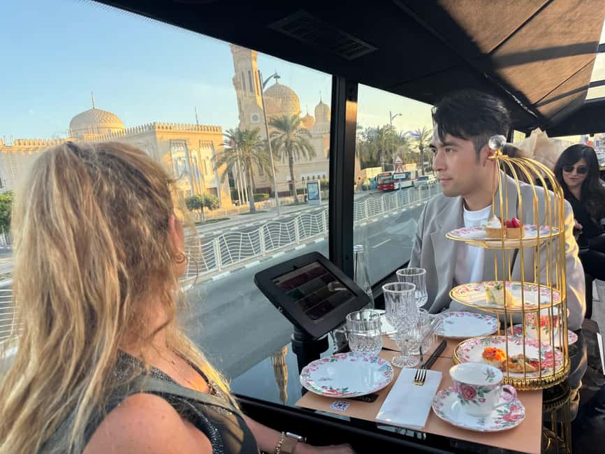 Dubai: Bustronomy Panoramic Afternoon Tea City Tour - The route and the Burj Khalifa view