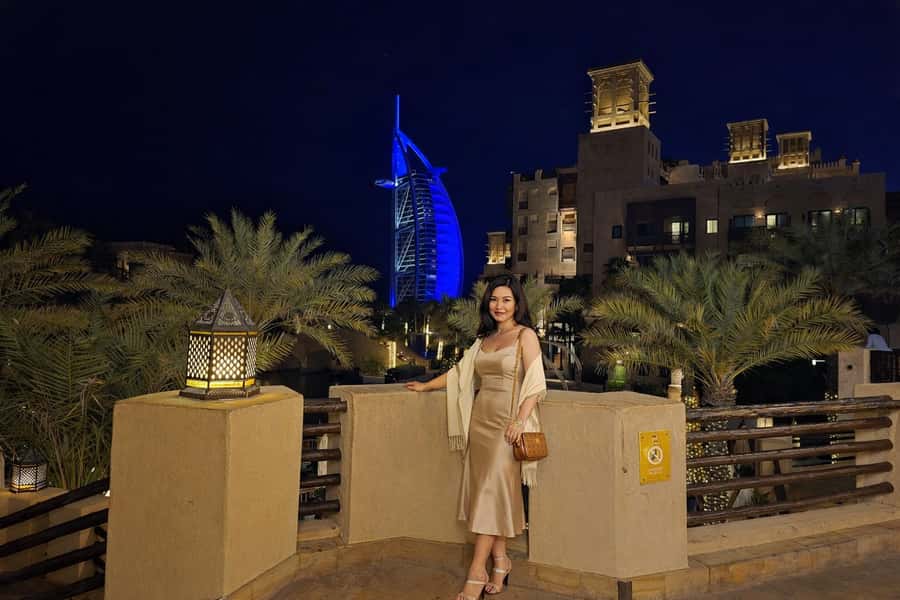 Dubai by Night with Burj Khalifa Entrance Ticket - Palm Jumeirah and Atlantis show Dubai’s grandest side