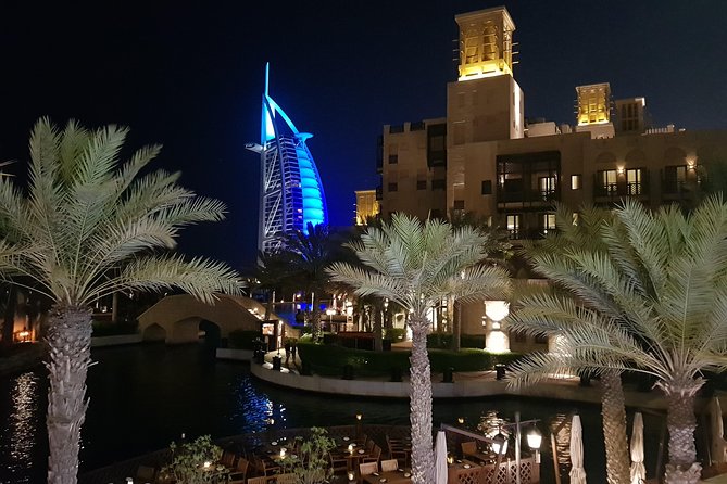 Dubai City Tour By Night With Burj Khalifa Ticket - Souk Madinat gives the evening a different feel