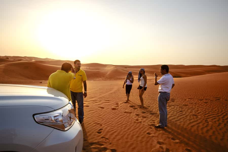 Dubai Cityscape and Desert Safari Full-Day Tour - Dinner, entertainment, and the desert after sunset