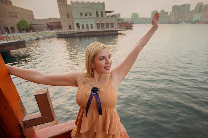 Dubai Creek Dhow Sightseeing Cruise - Passing beneath Infinity Bridge